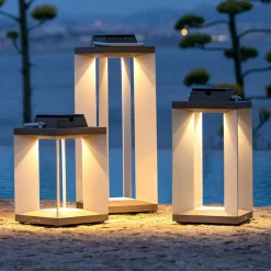 Solcellelanterne Teckalu, Duratek/hvid, 45,5 cm^Les Jardins Hot