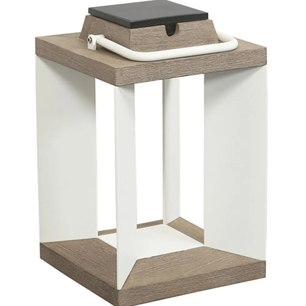 Les Jardins Solcellelanterne Teckalu, Duratek/hvid, 36,5 cm