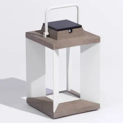 Les Jardins Solcellelanterne Teckalu, Duratek/hvid, 36,5 cm