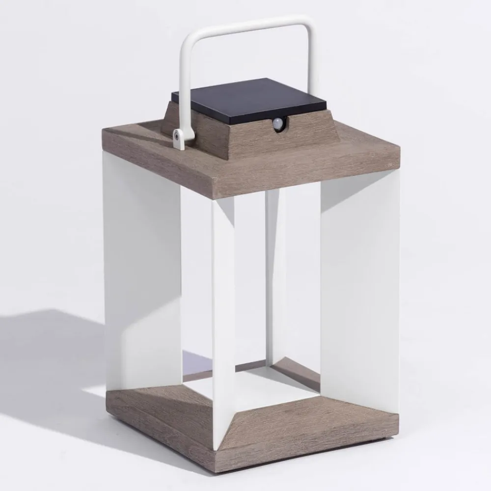 Les Jardins Solcellelanterne Teckalu, Duratek/hvid, 36,5 cm