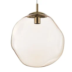 TK Lighting Sol-glaspendel, Ø 35 cm, sort/ravgylden