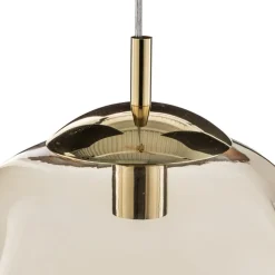 TK Lighting Sol-glaspendel, Ø 35 cm, sort/ravgylden