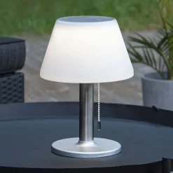 STAR TRADING Dekorationsbelysning|Solcellelamper>Solia LED-bordlampe med solcelle og trækafbryder