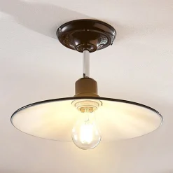 Sort loftlampe Phinea i metal, vintagelook^Lindby Outlet