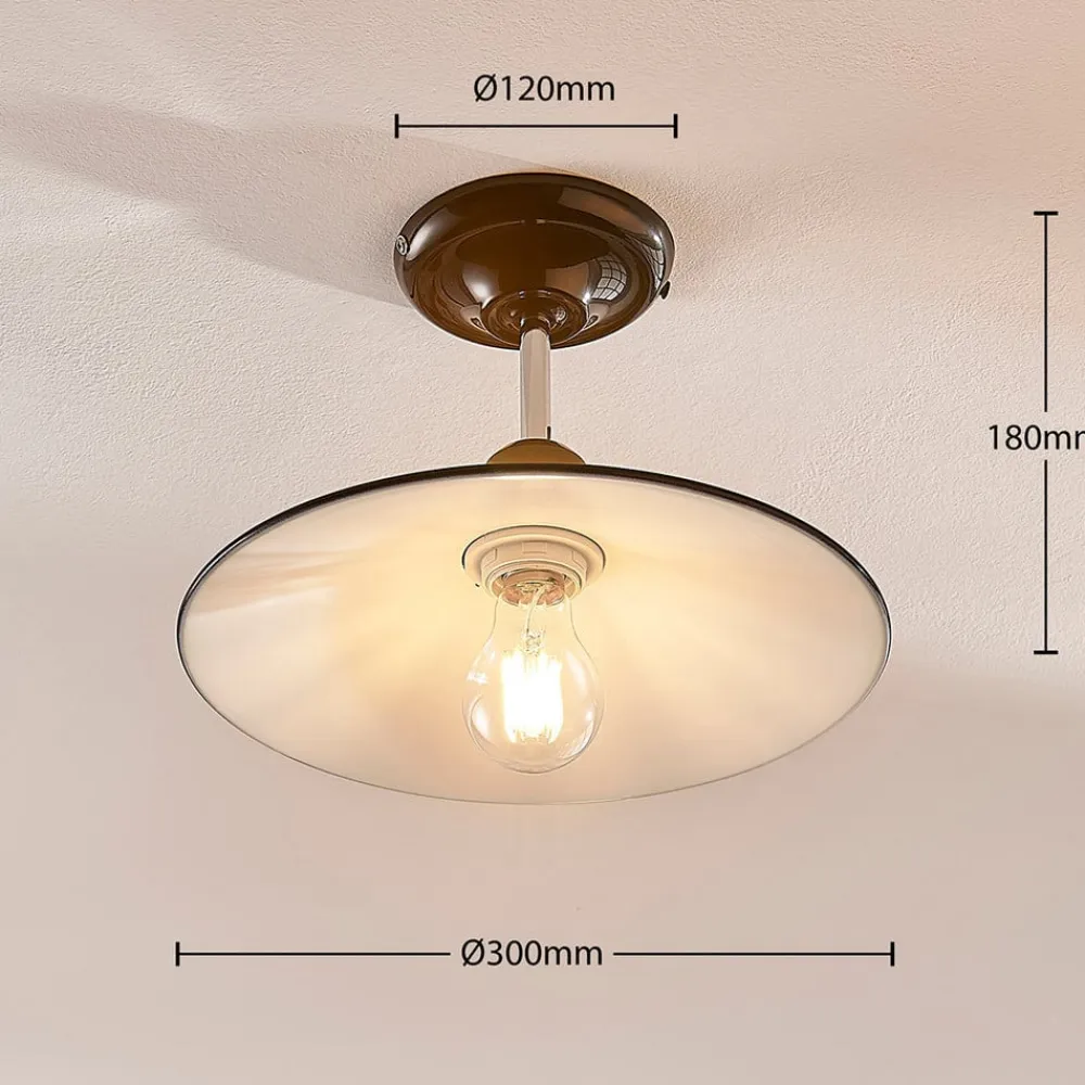 Sort loftlampe Phinea i metal, vintagelook^Lindby Outlet