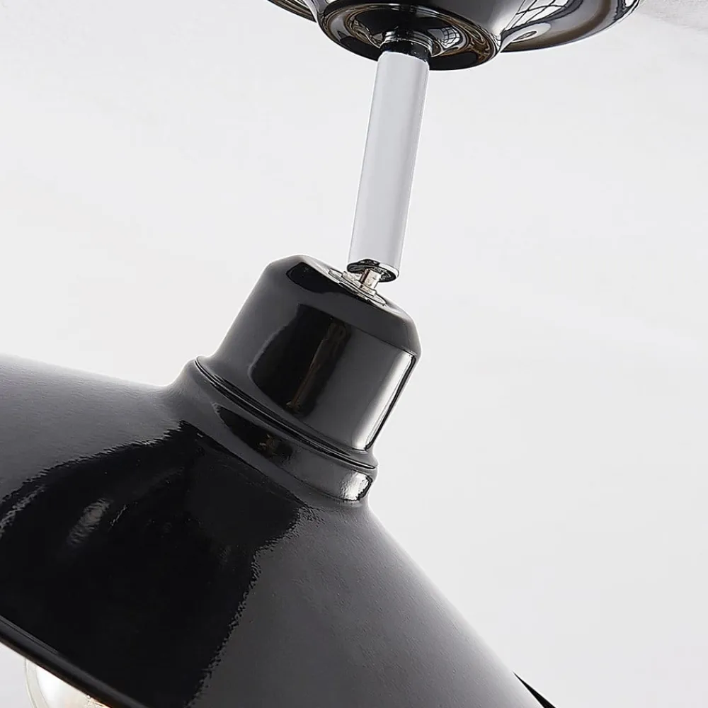 Sort loftlampe Phinea i metal, vintagelook^Lindby Outlet