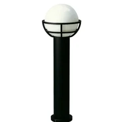 Albert Leuchten Gadebelysning>Sort pullertlampe med opalglas