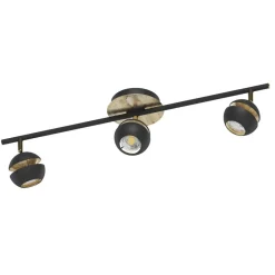 EGLO Sort-guld LED-loftslampe Nocito - 3 lyskilder