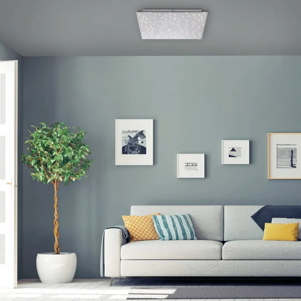 Børn JUST LIGHT. GmbH Sparkle LED-loftlampe CCT dim stål 45x45cm