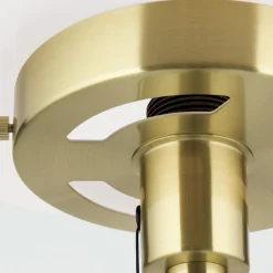 ORION Sparta gulvlampe, sort/messing, glas, marmor, 148 cm