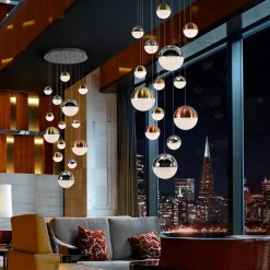 Schuller Valencia Sphere LED-hængelampe, flerfarvet, 14 lk., app