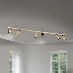 ORION Spotlight Sean, 6 lyskilder, guldfarvet, metal, drejeligt monteret