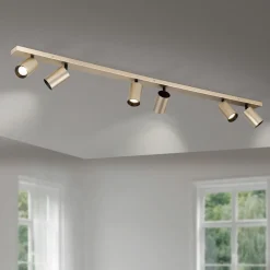 ORION Spotlight Sean, 6 lyskilder, guldfarvet, metal, drejeligt monteret