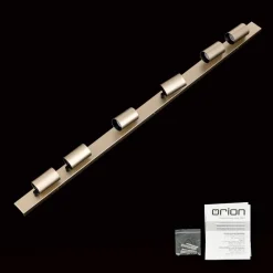 ORION Spotlight Sean, 6 lyskilder, guldfarvet, metal, drejeligt monteret