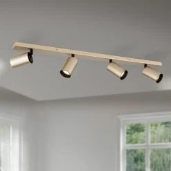 Spotlight Sean, 4 lyskilder, guldfarvet, metal, drejeligt monteret^ORION Clearance