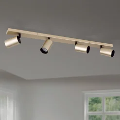 Spotlight Sean, 4 lyskilder, guldfarvet, metal, drejeligt monteret^ORION Clearance