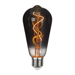 ST64 LED-filamentpære E27 3 W 1.800 K røgglas^STAR TRADING Hot