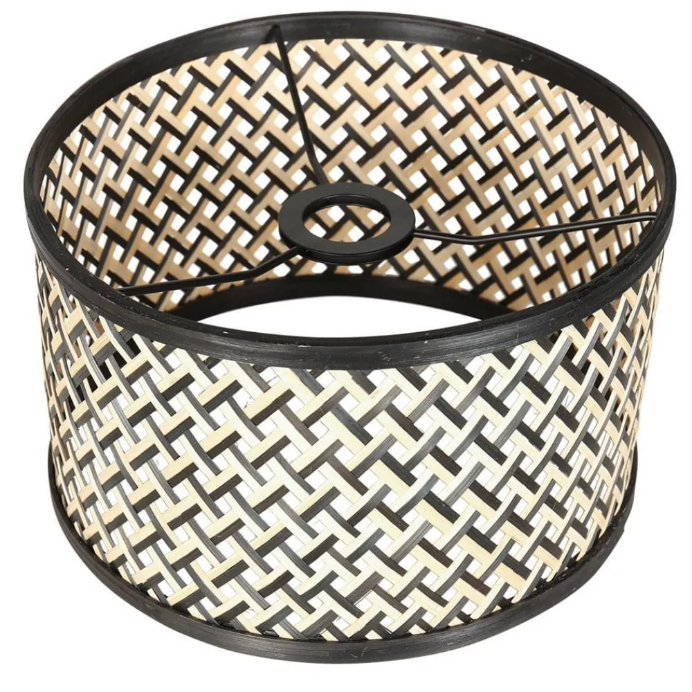 Stang gulvlampe, LED-læselampe, sort/naturlig fletværk^Steinhauer Sale