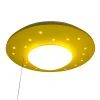 Børn Niermann Standby Starlight loftlampe med stjernehimmel, gul