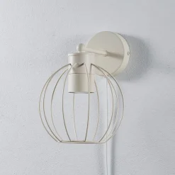 HELAM STARLIGHT væglampe, cremehvid 1 lyskilde Ø 18 cm metalstik