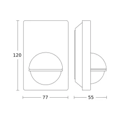 IS 180-2 bevægelsessensor, antracit^STEINEL Clearance