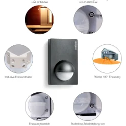 STEINEL IS 180-2 bevægelsessensor, sort