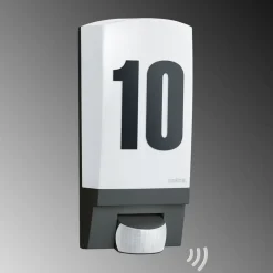 L 1 husnummerlampe med sensor sort^STEINEL Sale