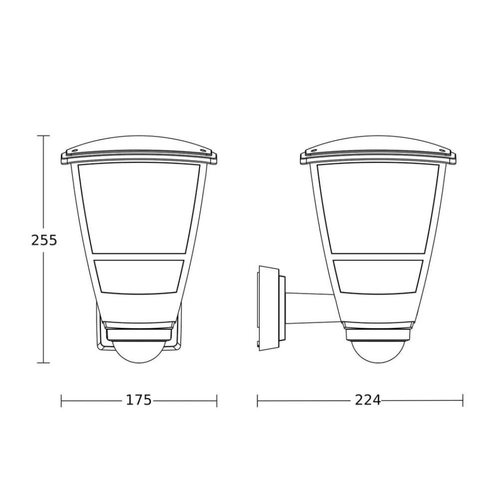 STEINEL L 10 S Udendørs væglampe med sensor sort