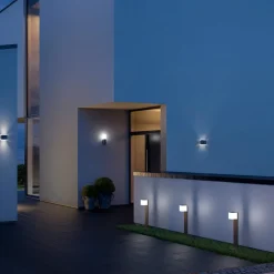 L 835 SC Udendørs væglampe med sensor sølv^STEINEL New