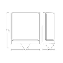 L40 SC LED-væglampe sensor antracit^STEINEL Outlet