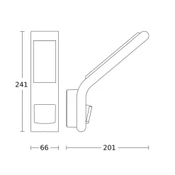 XLED slim S udendørs væglampe, antracit^STEINEL Hot
