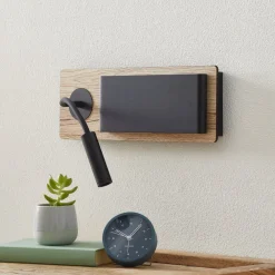 FARO BARCELONA Stemningsfuld væglampe, indirekte lys med læselampe