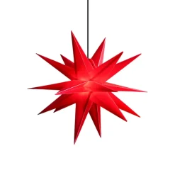 STERNTALER LED-stjerne, rød, Ø 55 cm, 18 takker, IP44