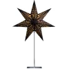 STERNTALER papirstjerne, sort, 7 takker Ø 45 cm højde 70 cm