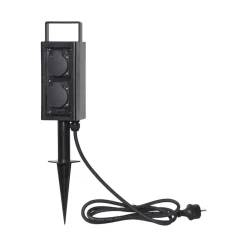 STAR TRADING Stikdåse med stik-kabel, jordspyd