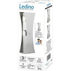 Ledino Stikkontaktkolonne Connect D4, stål