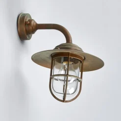 Stilfuld Antique udendørsvæglampe, klart glas^Moretti Luce