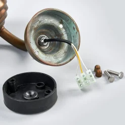 Stilfuld Antique udendørsvæglampe, klart glas^Moretti Luce