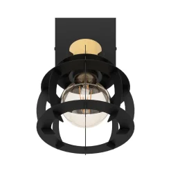 EGLO Stillington 1 væglampe af stål med trædetalje