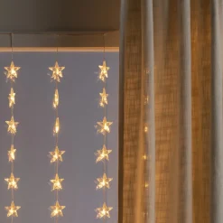 Konstsmide Christmas Stjerner LED-lysforhæng, 120 lyskilder, ravgult