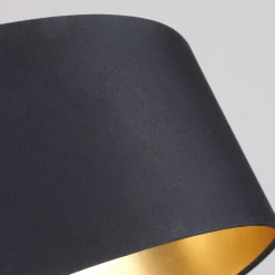 Stof loftslampen Coleen i sort, gylden inden i^Lindby Sale