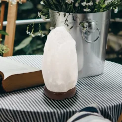 Globo Dekorationsbelysning|Bordlamper>Stone bordlampe, saltkrystal, hvid