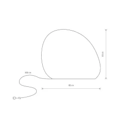Nowodvorski Lighting Stone L udendørslampe, 80 x 65 cm, hvid, plast, IP44