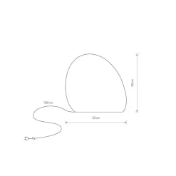 Stone M udendørslampe, 50 x 50 cm, hvid, plast, IP44^Nowodvorski Lighting Sale