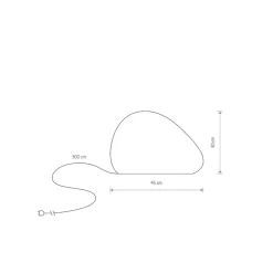 Nowodvorski Lighting Stone S udendørslampe, 45 x 30 cm, hvid, plast, IP44