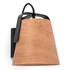 Stood væglampe med skærm af kirsebærtræ^FARO BARCELONA New