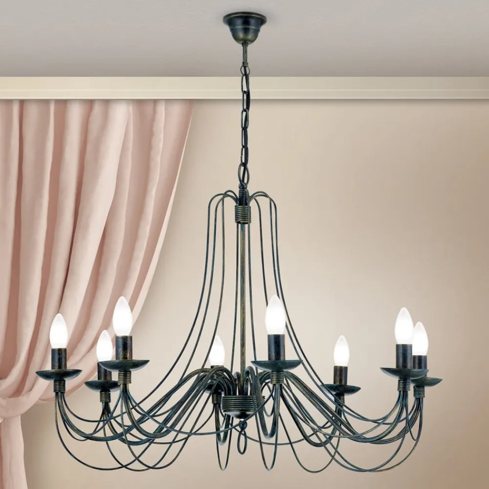 Stor CLARA lysekrone i herregårdsstil med otte lys^ORION Sale