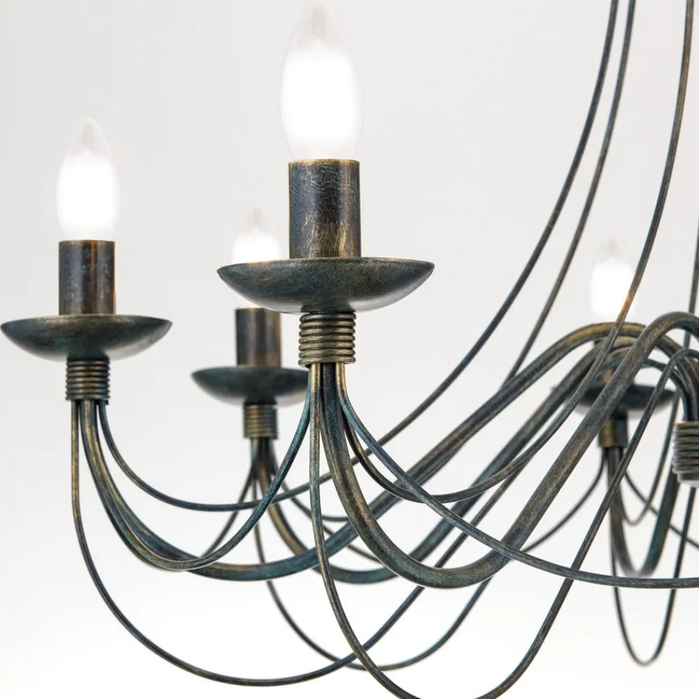 Stor CLARA lysekrone i herregårdsstil med otte lys^ORION Sale