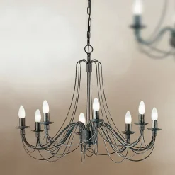 Stor CLARA lysekrone i herregårdsstil med otte lys^ORION Sale
