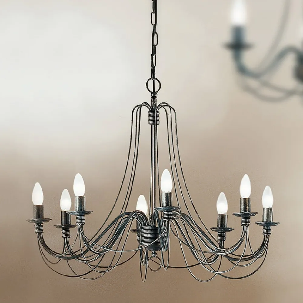 Stor CLARA lysekrone i herregårdsstil med otte lys^ORION Sale